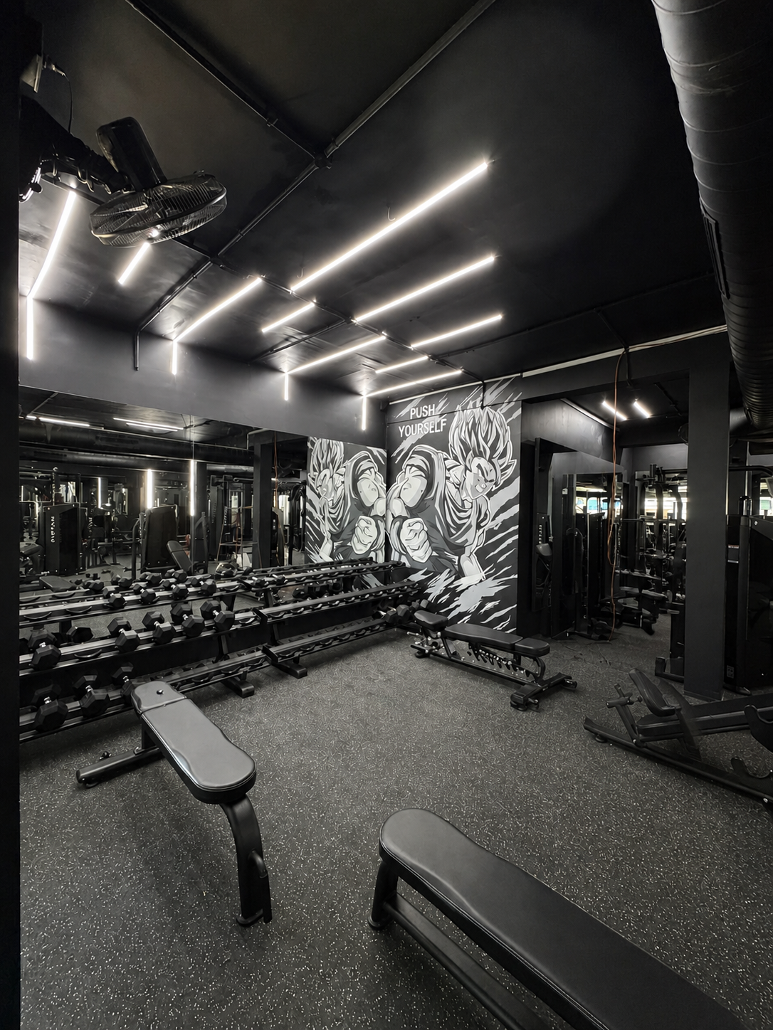 Modern gym interior design by Simfy Re'Live in Hyderabad