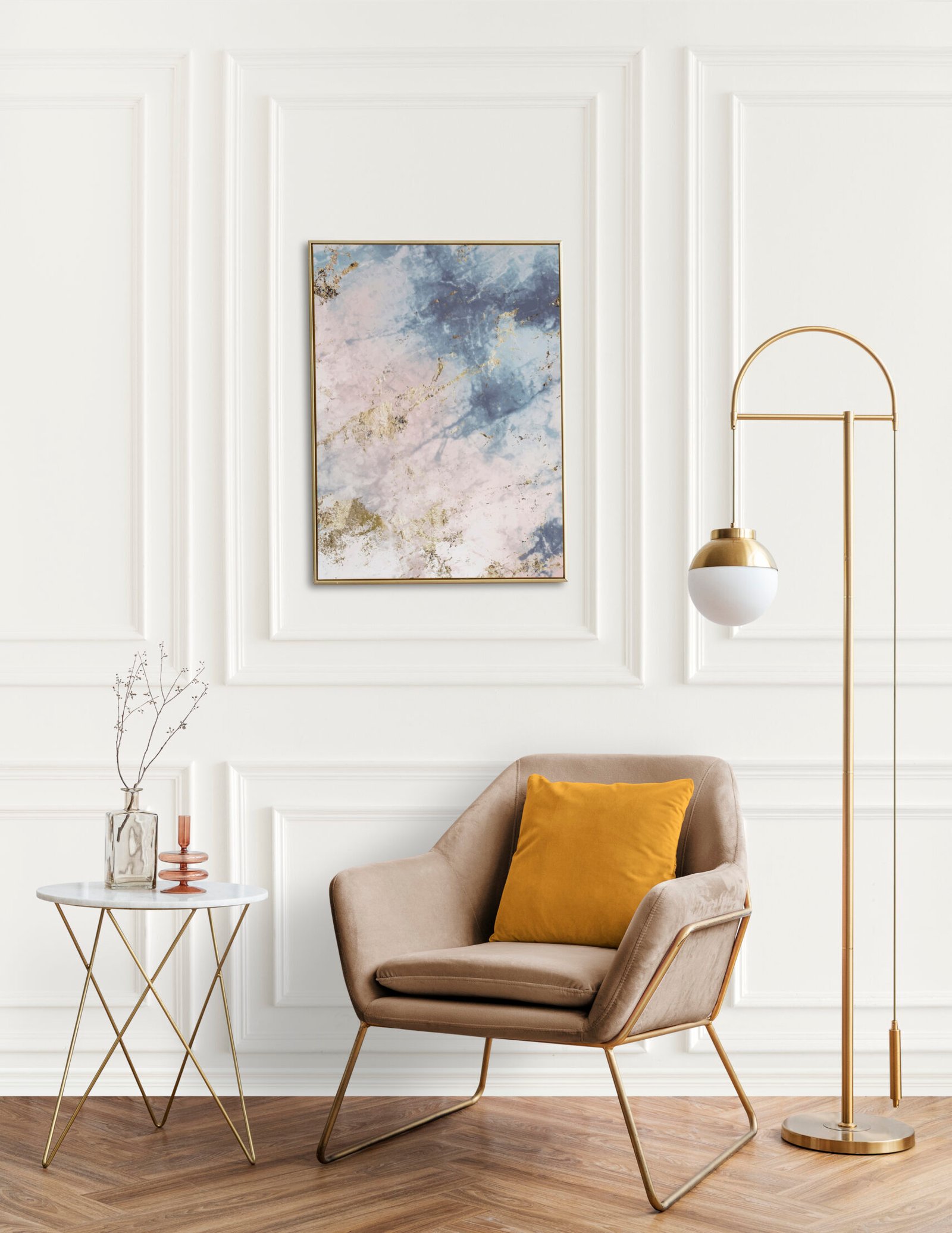 Modern living room designed by luxury interior designers in Hyderabad